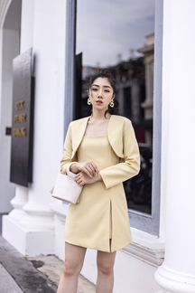 ENDERA EXTRA CROPPED BLAZER (YELLOW)