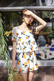 CARLENE BABYDOLL SLEEVES TOP (TROPICAL)