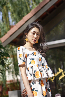 CARLENE BABYDOLL SLEEVES TOP (TROPICAL)