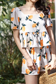 CARLENE BABYDOLL SLEEVES TOP (TROPICAL)