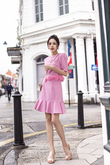 WENDI TRUMPET MINI SKIRT (BUBBLEGUM PINK)