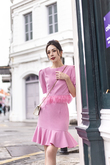 WENDI TRUMPET MINI SKIRT (BUBBLEGUM PINK)