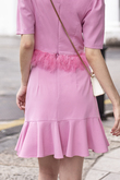 WENDI TRUMPET MINI SKIRT (BUBBLEGUM PINK)