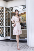 WENSY HIGH WAISTED SKIRT (PINK FLORAL)